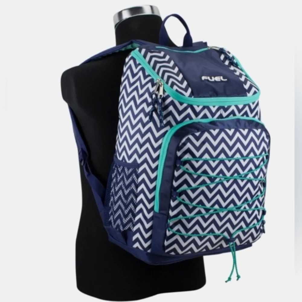 FUEL Sports Backpack Wide Mouth with Front Bungee and Inner Tech Pocket,  NWT